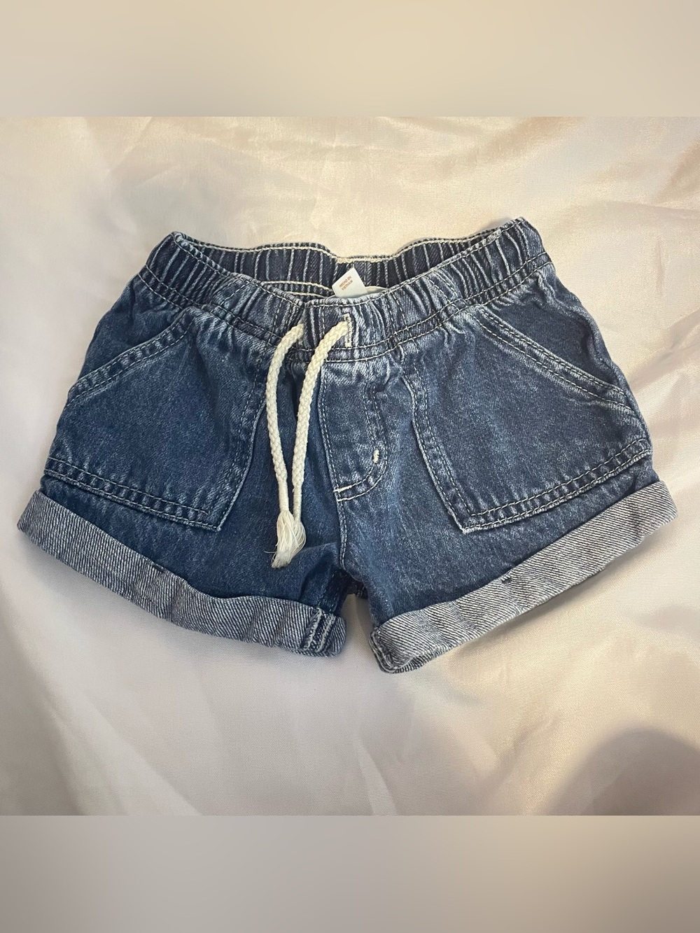 Drawstring Jean Shorts